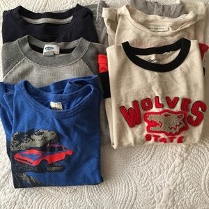 Set of 5 boys long sleeve shirts size small (6-7)